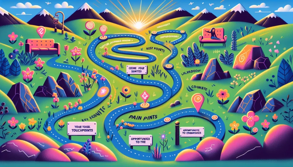 Illustration of customer journey map