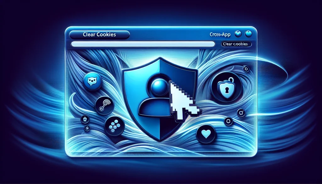 Illustration of a browser with privacy settings and cookies