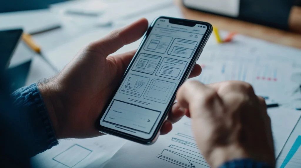 Mobile content wireframing