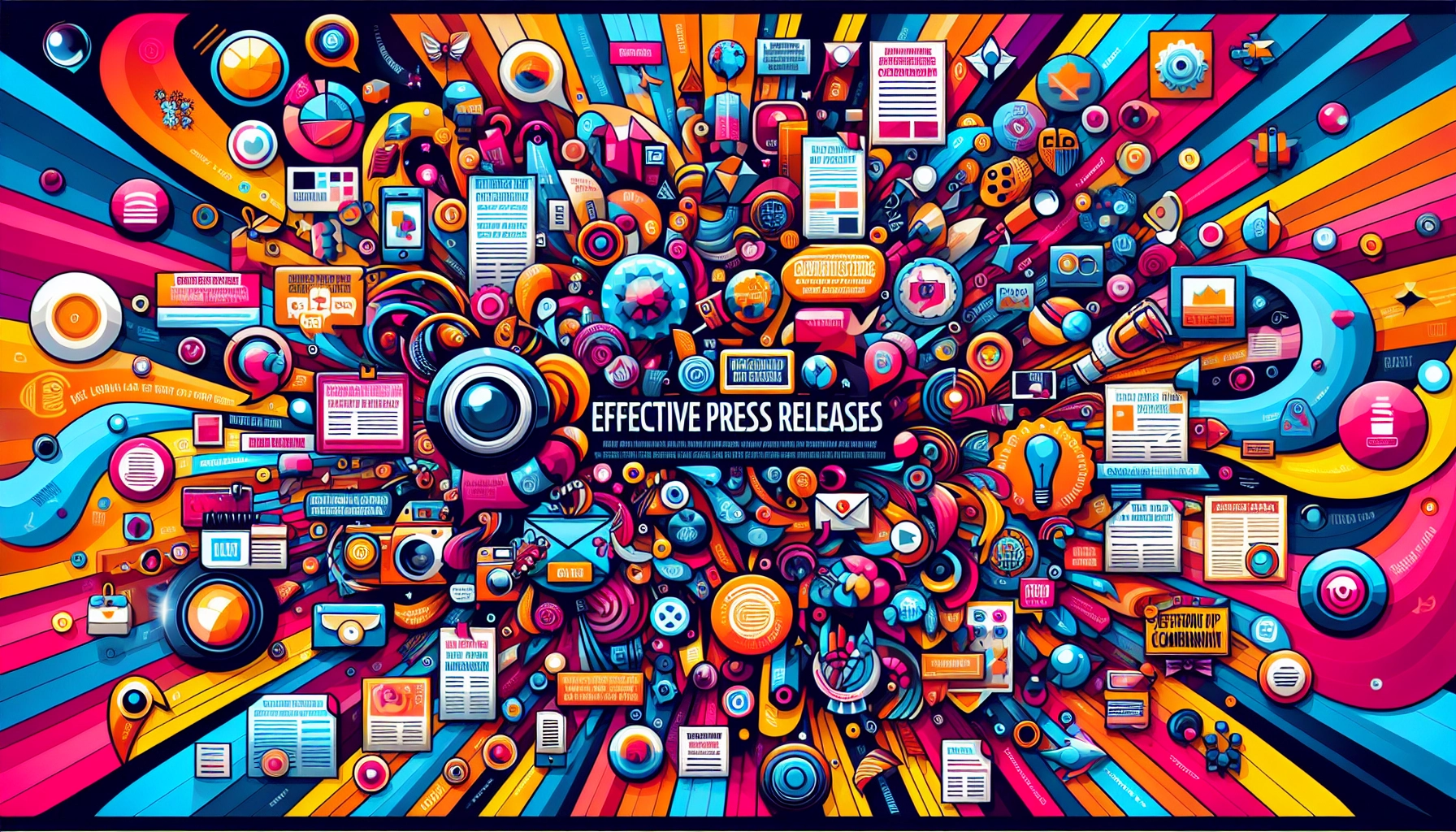 An illustration depicting real-world examples of good press releases