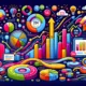 A colorful infographic showcasing key SEO statistics for 2024