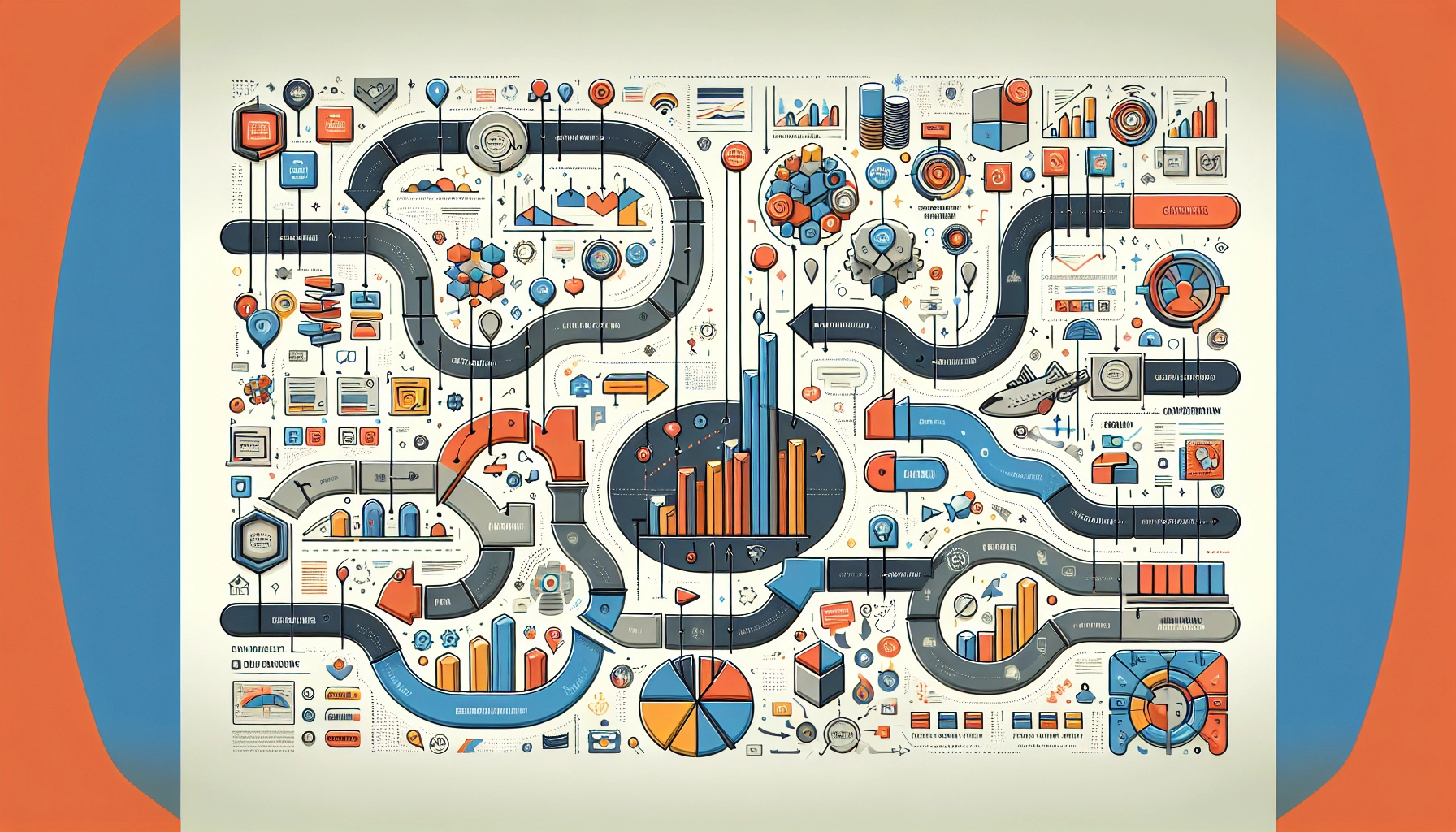 A flowchart illustrating how to measure brand marketing success with various KPIs