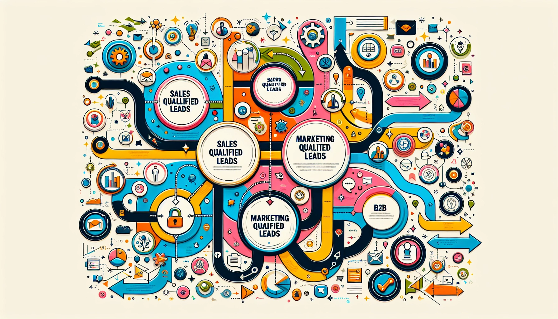 A visual representation of different types of B2B leads