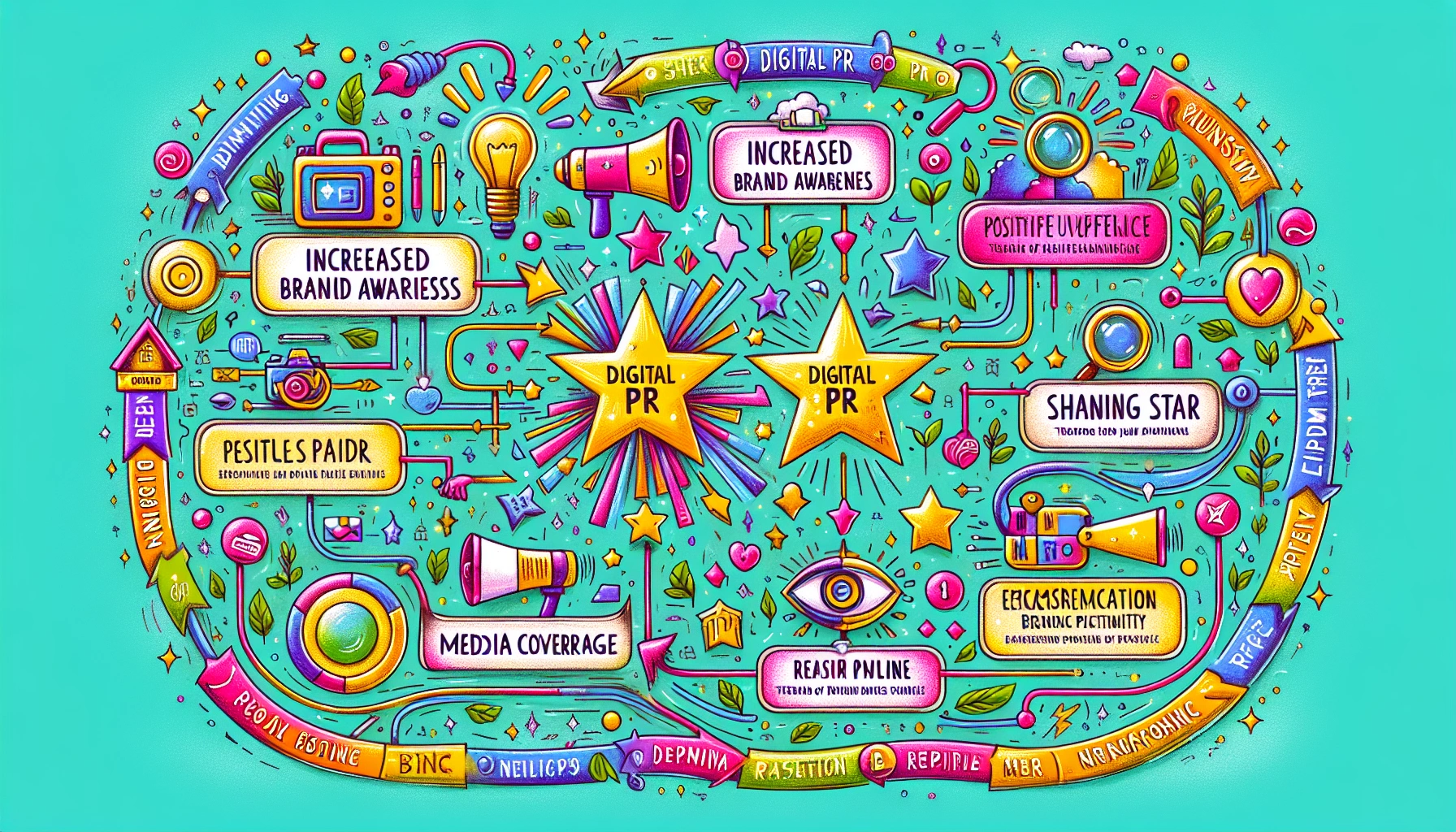 A visual representation of the key benefits of digital PR