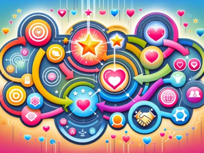 An illustration depicting the concept of customer retention management