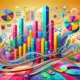 An illustration depicting various content marketing metrics