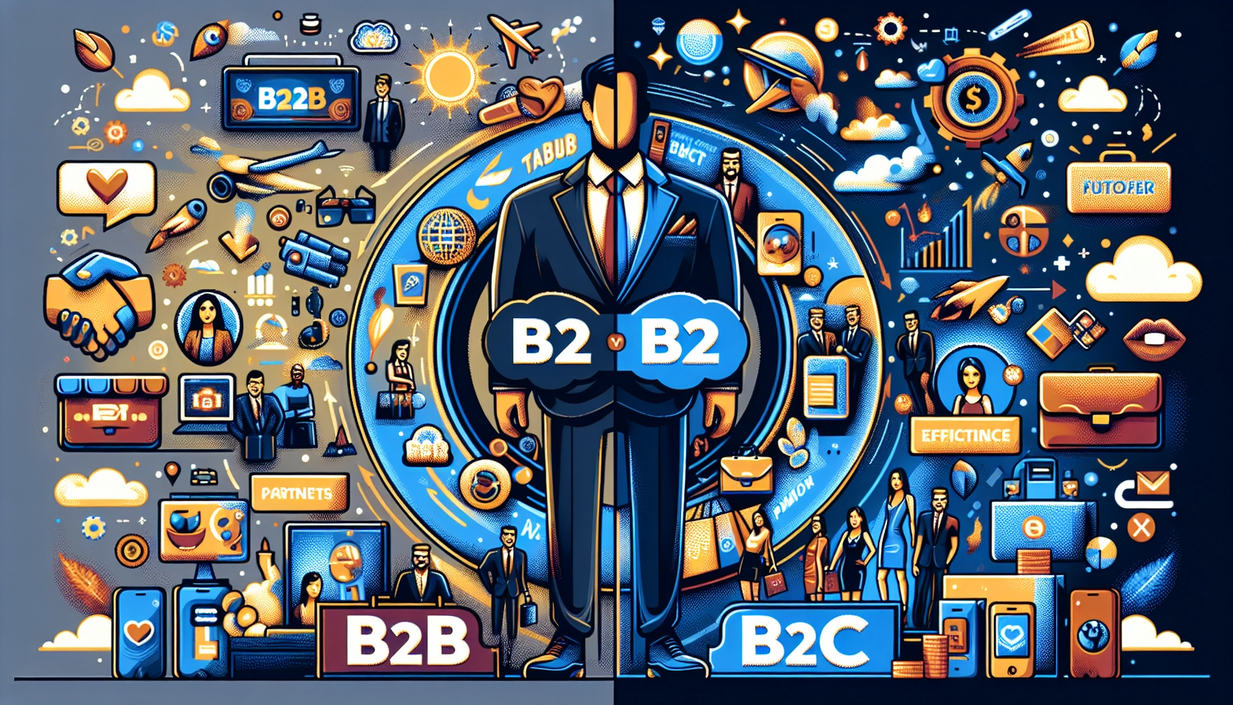 An illustration of branding and positioning strategies for B2B and B2C