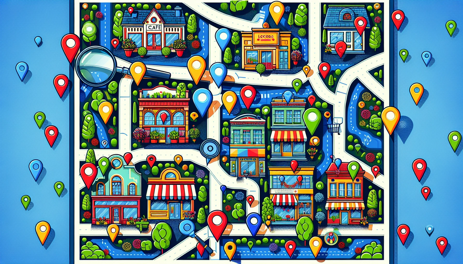 An illustration representing the impact of local SEO on businesses