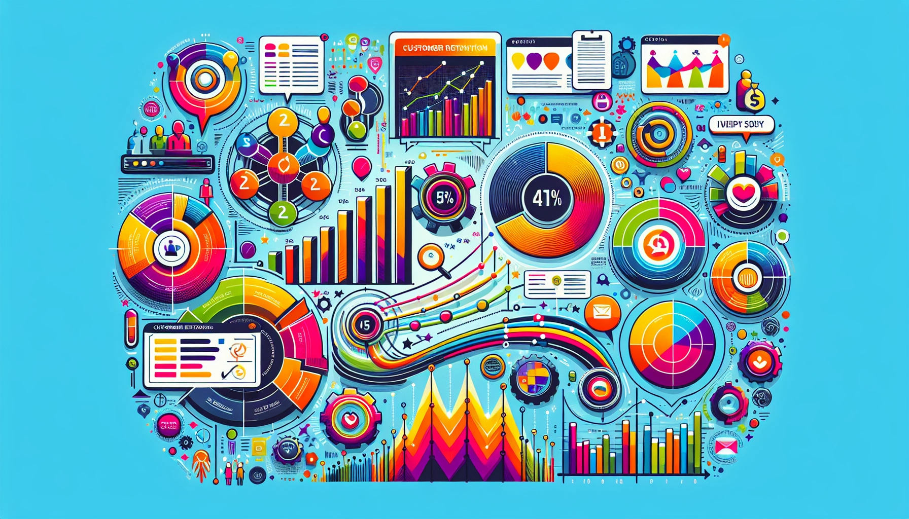 An infographic illustrating how to measure customer retention rate